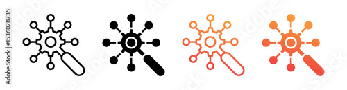 Root Cause Multi Style Icon Set Vector 