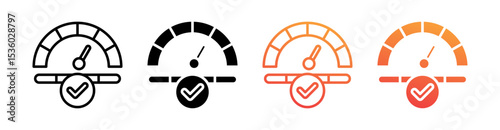 Performance Multi Style Icon Set Vector 