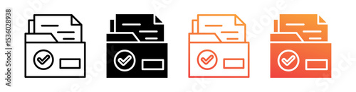 Documentation Multi Style Icon Set Vector 