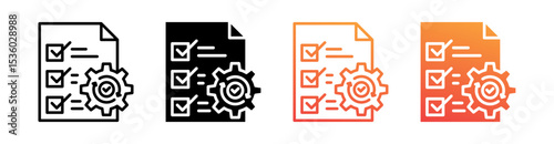 Corrective Action Multi Style Icon Set Vector 