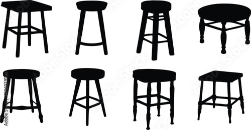 stool silhouettes.
