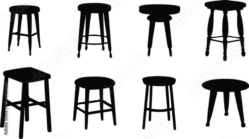 stool silhouettes.