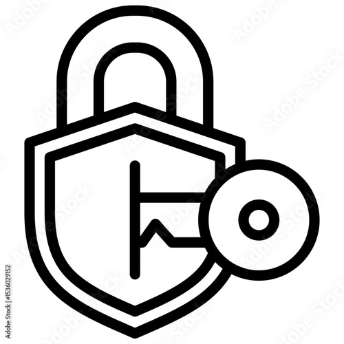 unlock line icon