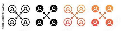 Across Functional Multi Style Icon Set Vector 