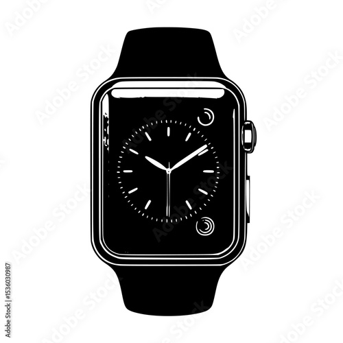 wristwatch isolated on white