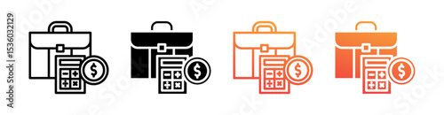 Business Multi Style Icon Set Vector 
