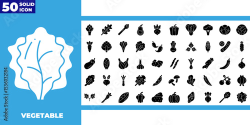  glyph icon collection. Containing food, vegetables, water, meal planning, fruits, dietary fiber, protein, vitamins, healthy fats and carbohydrate