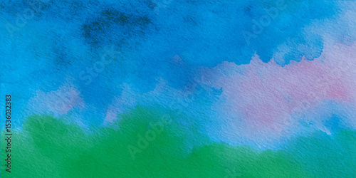 abstract background decorative plaster. Watercolor pastel background. aquarelle colorful stains on paper ai generated.
