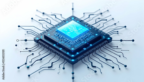 Close-up of Central Processing Unit Illustrating Advanced Technology