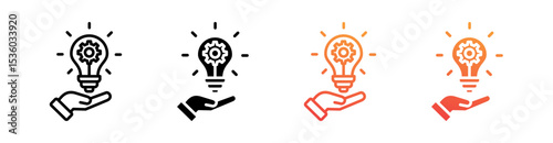 Innovation Adoption Multi Style Icon Set Vector 