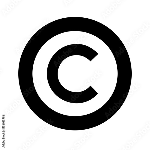 Copyright icon vector illustration
