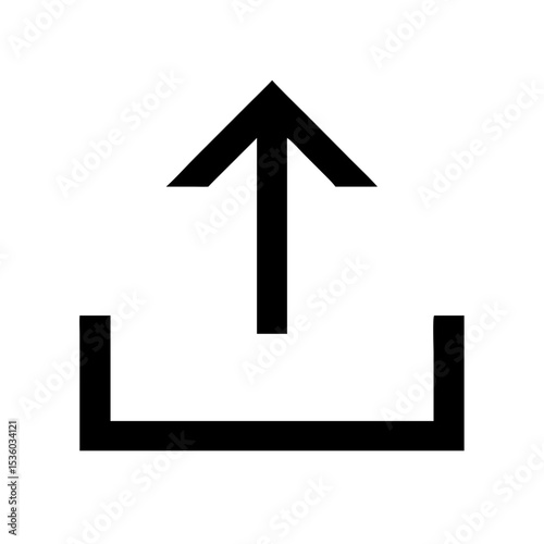 Arrow bar up icon vector illustration