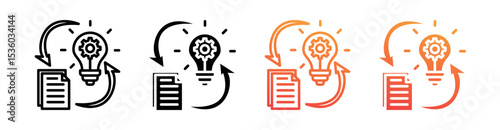 Implementation Multi Style Icon Set Vector 