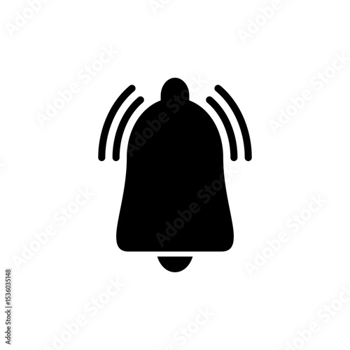 Bell icon symbol for apps and websites. Notification sign and symbol for web site design