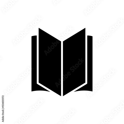 Book icon symbol for apps and websites. open book sign and symbol. ebook icon