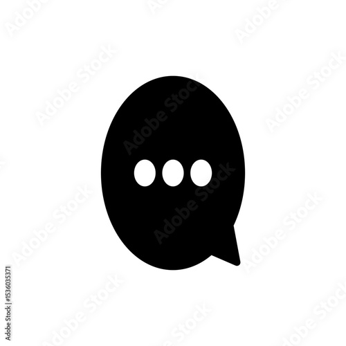 Chat icon symbol for apps and websites. speech bubble sign and symbol. comment icon. message
