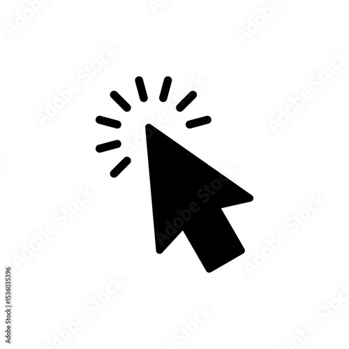 Click icon symbol for apps and websites. pointer arrow sign and symbol. cursor icon
