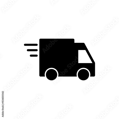 Delivery truck icon symbol for apps and websites. Delivery truck sign and symbol. Shipping fast delivery icon