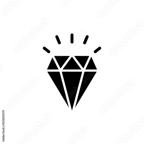 Diamond icon symbol for apps and websites. diamond gems sign and symbol