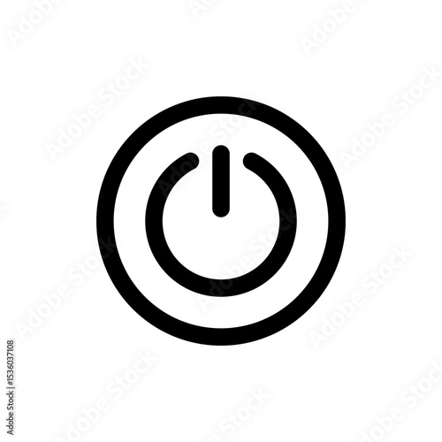 Power icon symbol for apps and websites. Power Switch sign and symbol. Electric power