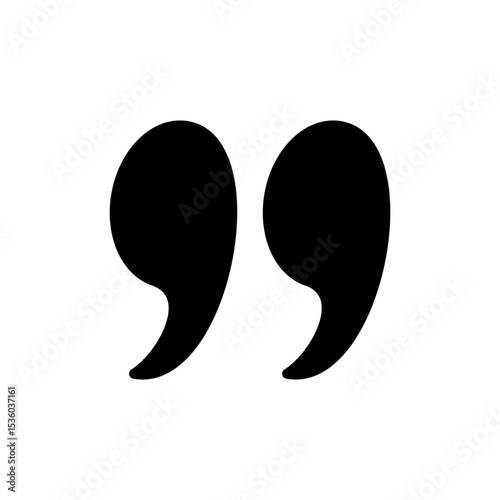 Quote icon symbol for apps and websites. Quotation mark sign and symbol