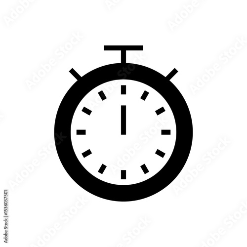 Stopwatch icon symbol for apps and websites. Timer sign and symbol. Countdown icon. Period of time