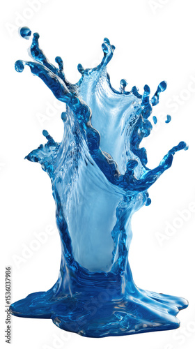 Aqua Ascent: A mesmerizing display of water in mid-motion, captured in perfect detail, resembling a majestic, dynamic form with fluid and splash