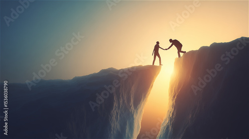 就職氷河期を照らす希望の光 ─ 支援と突破を象徴するイラスト