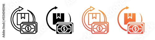 Replenishment Multi Style Icon Set Vector 