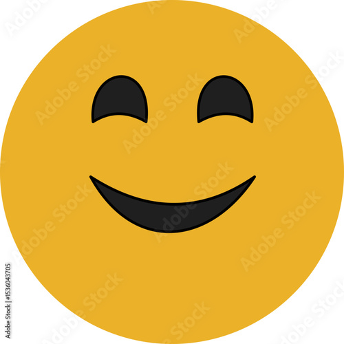 Friendly and cute emoji smile icons perfectly crafted for joyful expression