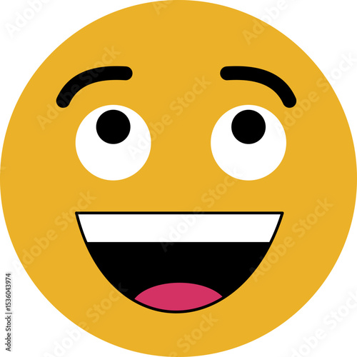 Emoji emoticons featuring smiling faces and joyful expressions for digital communication