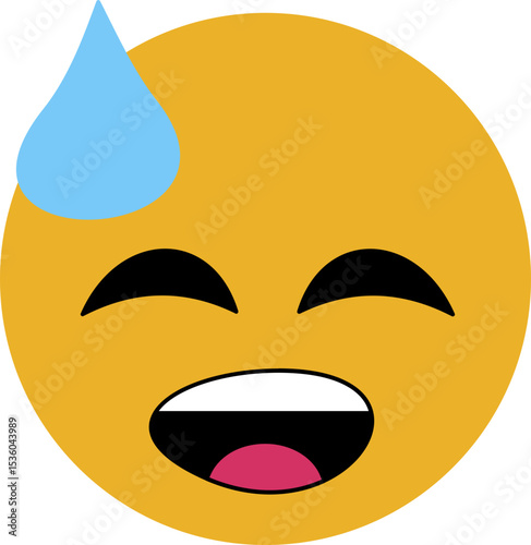 Emoji emoticons featuring smiling faces and joyful expressions for digital communication