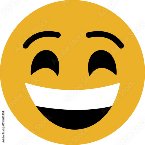 Emoji emoticons featuring smiling faces and joyful expressions for digital communication