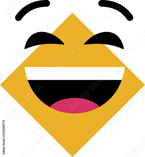 Emoji emoticons featuring smiling faces and joyful expressions for digital communication