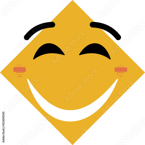 Emoji emoticons featuring smiling faces and joyful expressions for digital communication