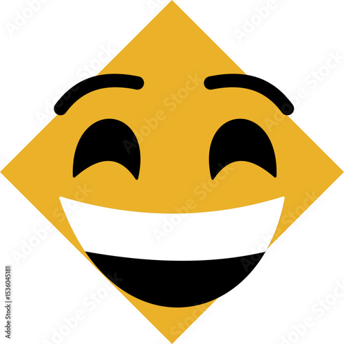 Emoji emoticons featuring smiling faces and joyful expressions for digital communication