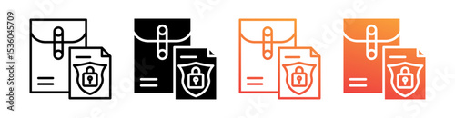 Secret Multi Style Icon Set Vector 