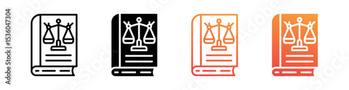 Constitution Multi Style Icon Set Vector 