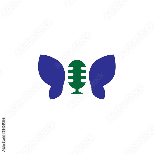 butterfly fly podcast logo design