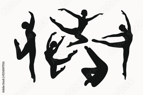 Elegant Ballet Dancer Silhouettes A Collection of Graceful Poses