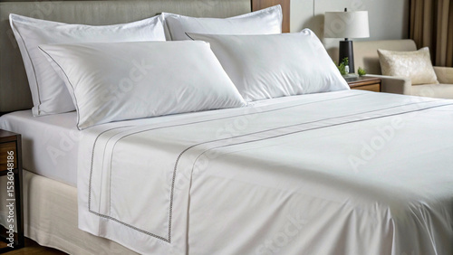 bed in hotel room