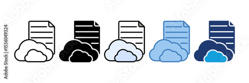 Cloud Paper Icon Element For Design