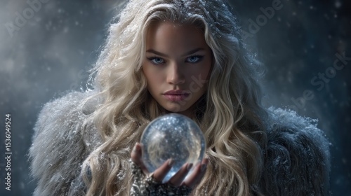 Woman crystal ball