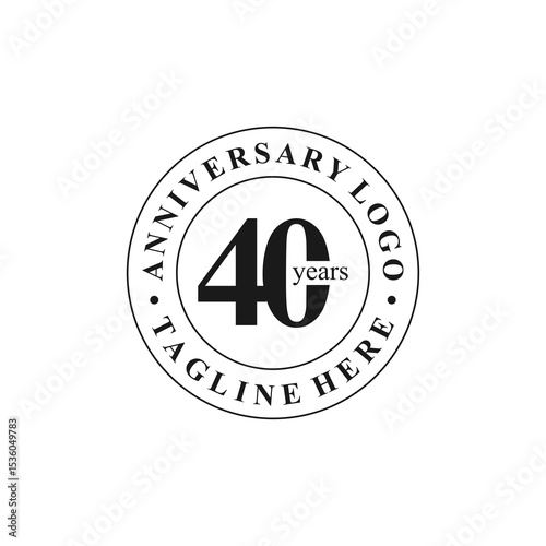 anniversary logo design, 40th anniversary, symbol, icon, party, logo design for 40th anniversary, vector, success, illustration, birthday, symbol, background, year, congratulation, greeting, invitatio