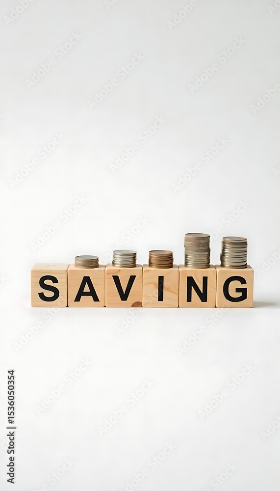 Obraz premium Generative AI Captures the Ascending Staircase of Monetary Savings Progress