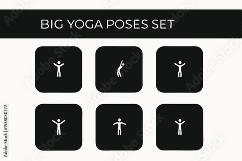 Comprehensive Yoga Pose Icon Set  A Collection of Simple Yet Expressive Yoga Asanas Illustrations