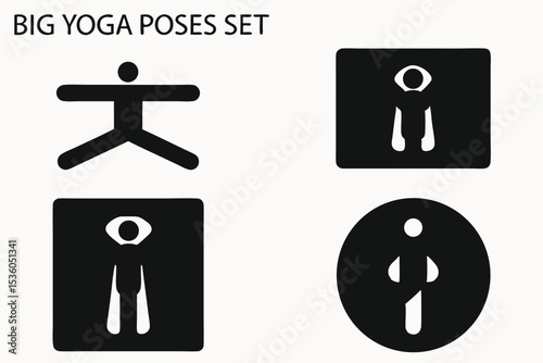 Extensive Collection of Yoga Pose Illustrations Simple, Minimalist Vector Graphics