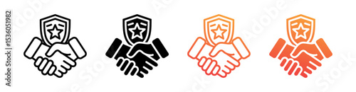 Trust Multi Style Icon Set Vector 