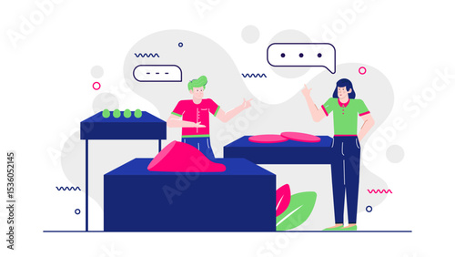 Two people sharing opinions on various delicious food products, perfect for food blogs, culinary websites, or marketing campaigns.