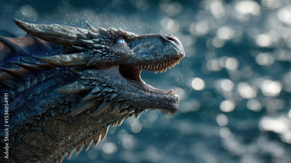 Fototapeta premium Dragon roar fantasy